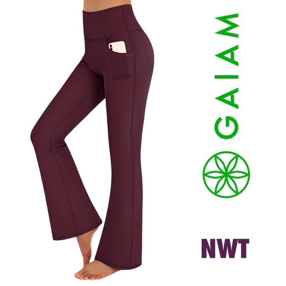 NWT Gaiam's “The OM fit” Mysterioso Purple Leggings  -  SIZE S - Picture 1 of 16